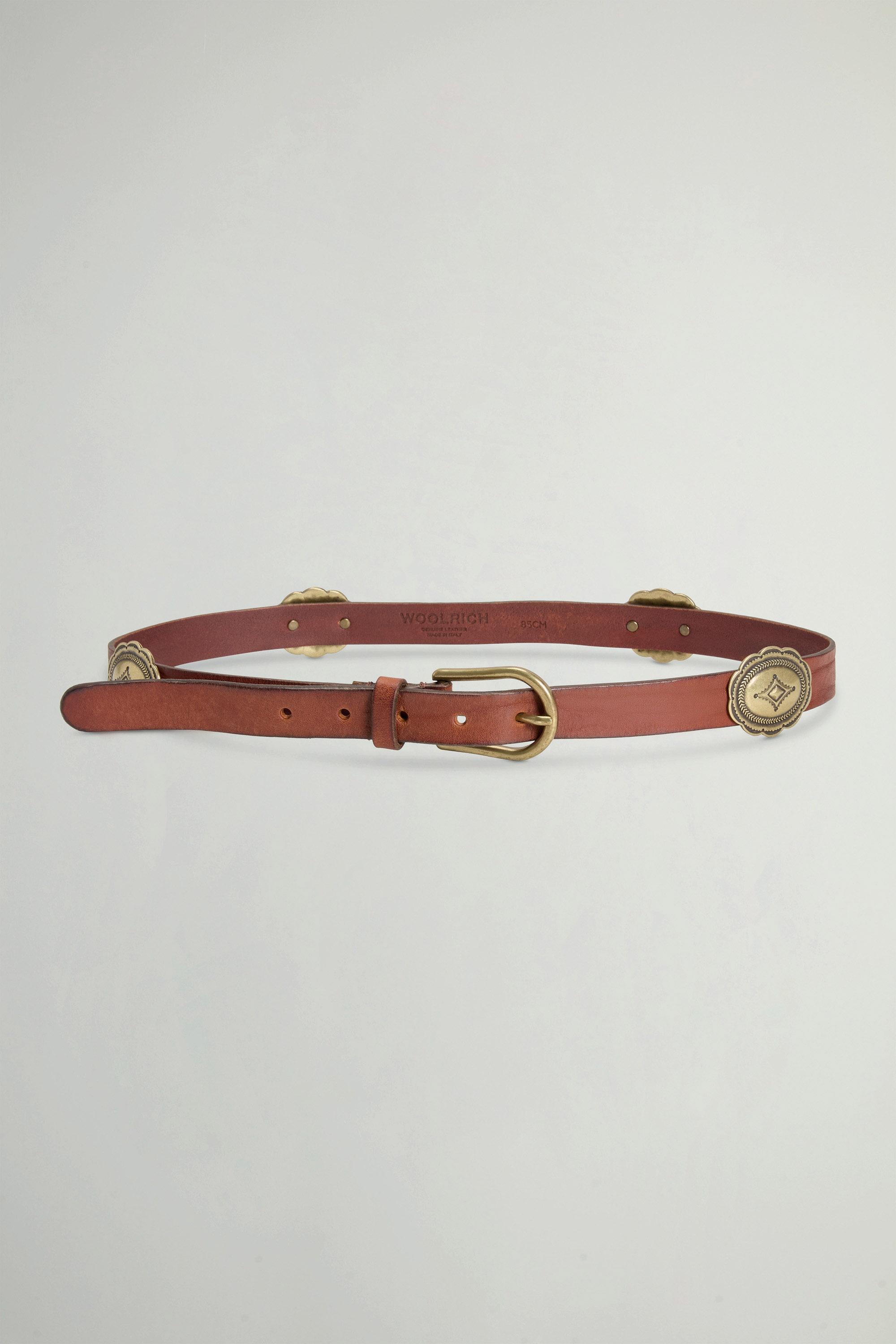 Belt in Leather with Buckle Brown photo 1 | Woolrich