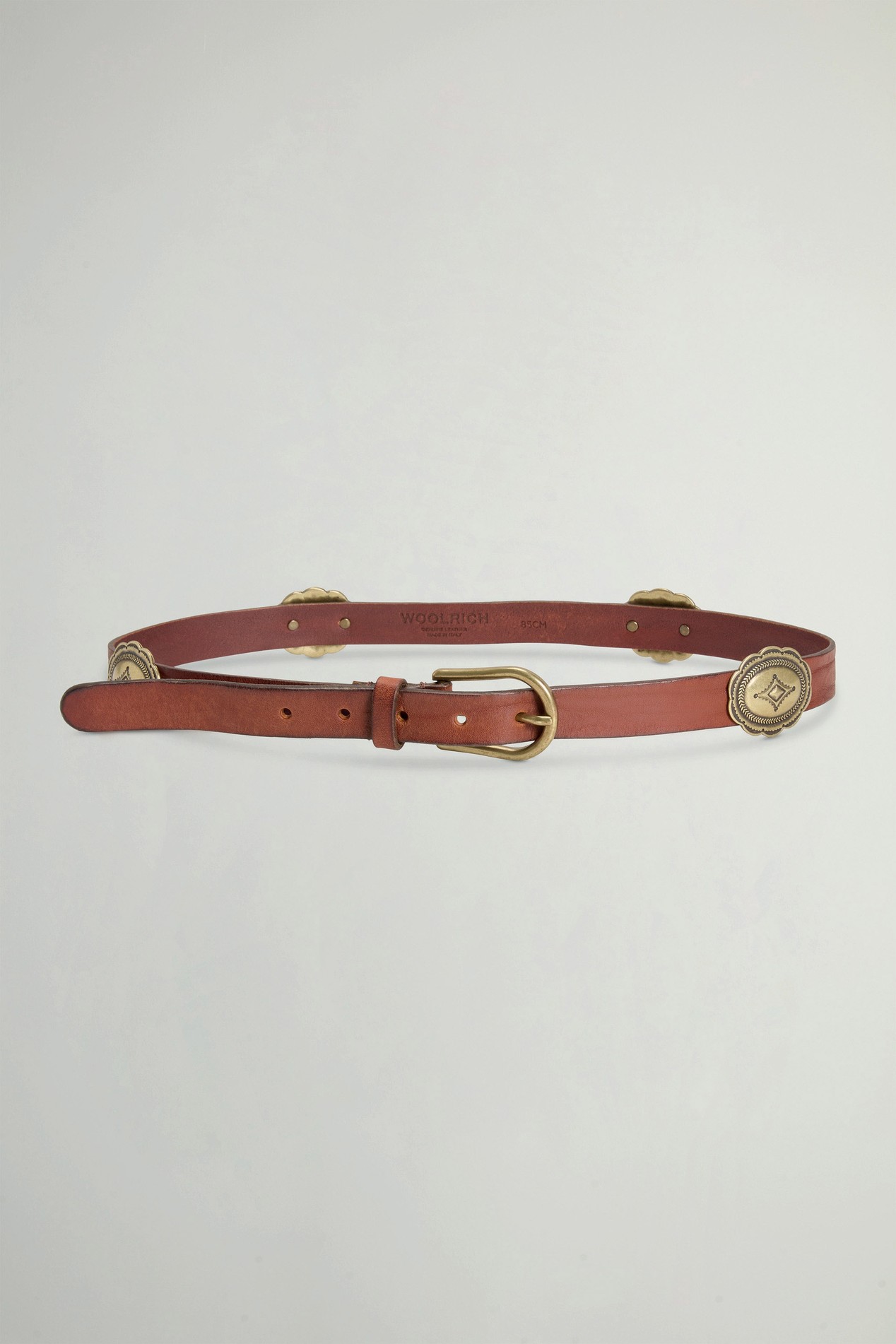 Belt in Leather with Buckle Brown photo 1 | Woolrich