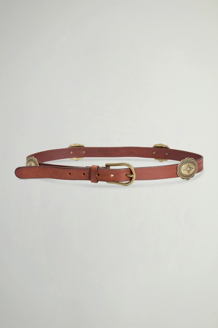 Belt in Leather with Buckle Brown photo 1 | Woolrich