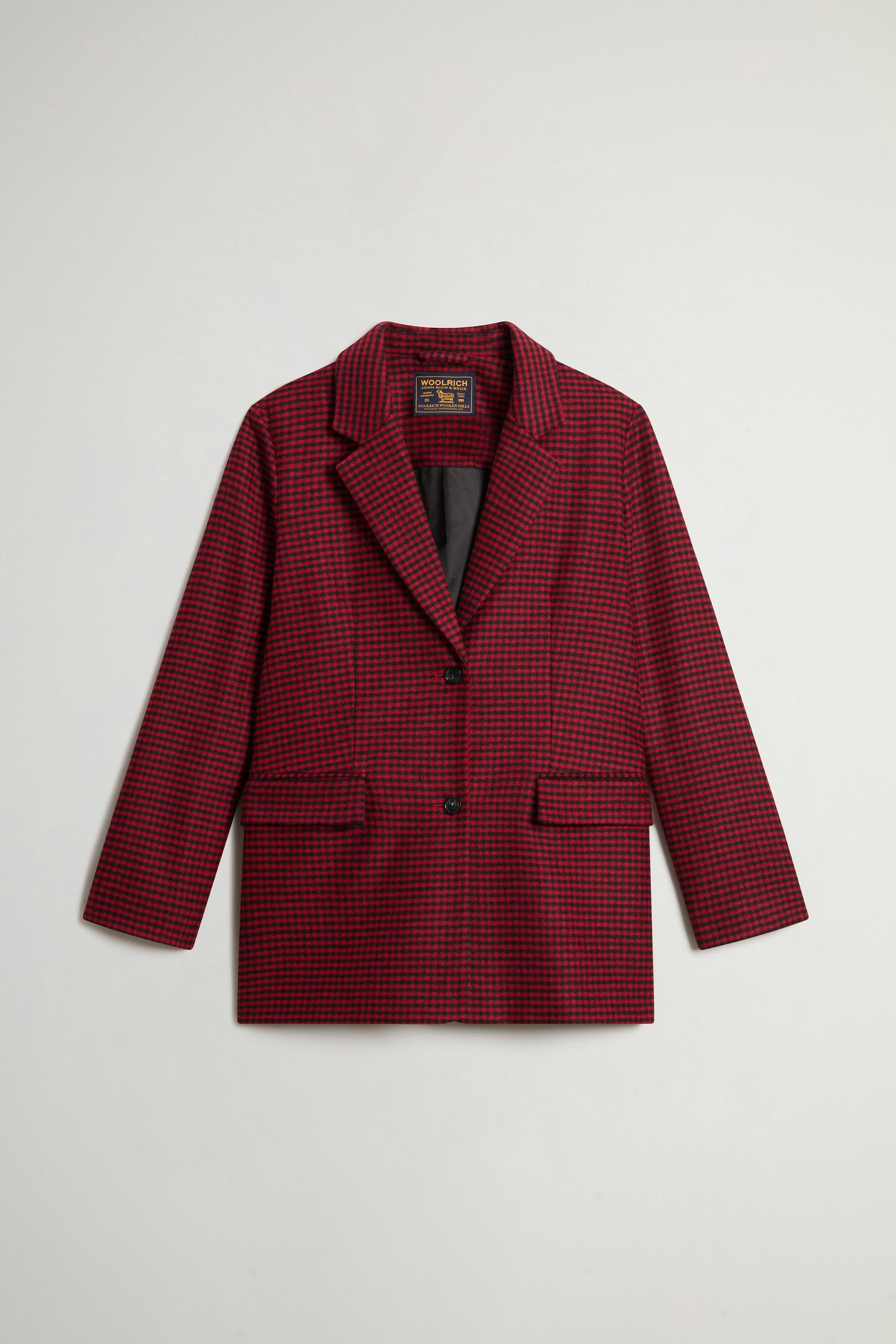 CHECK WOOL BLAZER Rot photo 5 | Woolrich