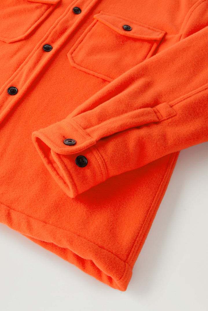 Virgin Wool Blend Overshirt with Sherpa Lining - Serving the People / Woolrich Red photo 3 | Woolrich