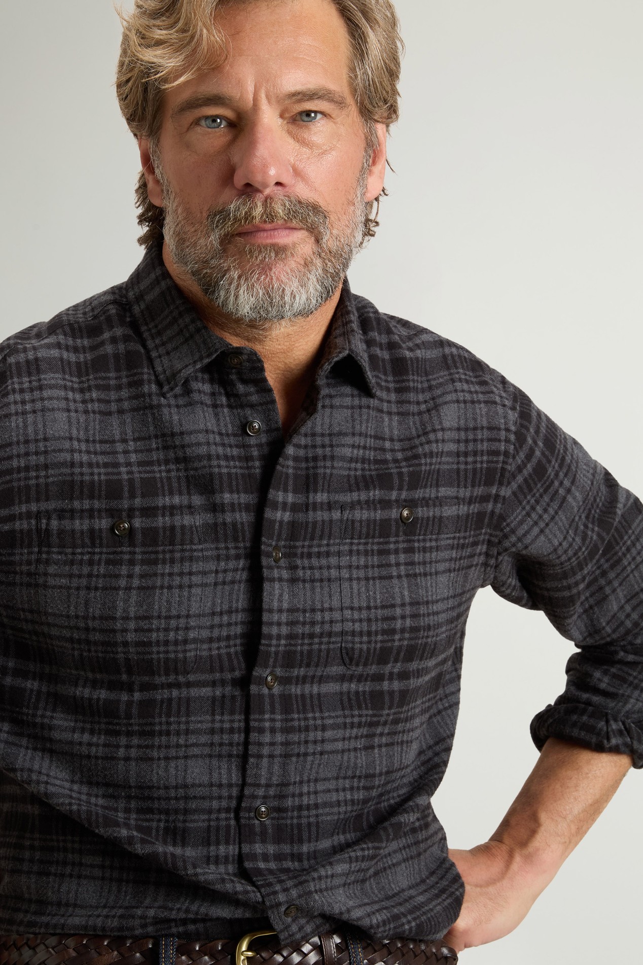 CHECK FLANNEL WARREN SHIRT Grau photo 4 | Woolrich