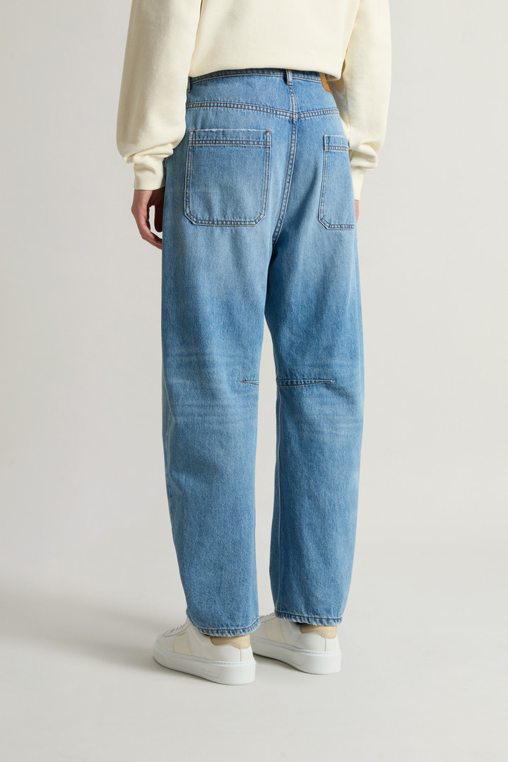 5 POCKET BELTED DENIM PANT Blue photo 3 | Woolrich