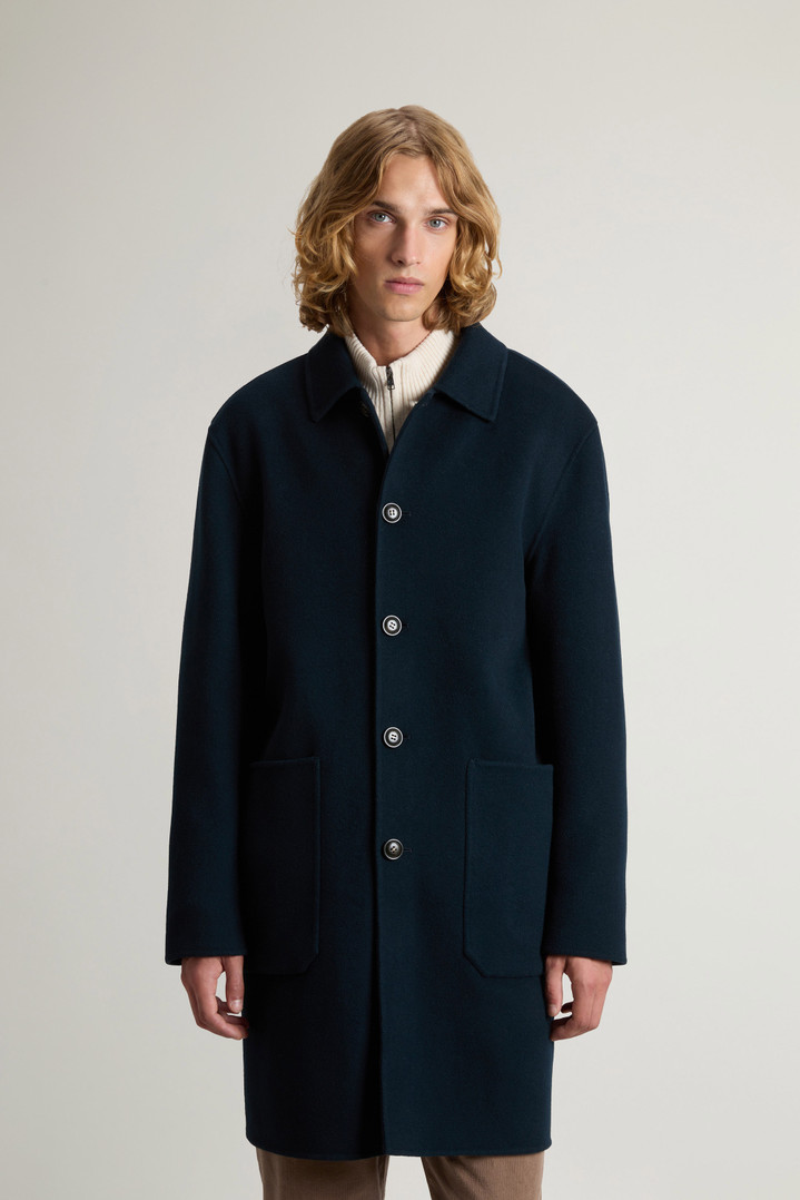 Coat in Pure Virgin Wool Blue photo 1 | Woolrich