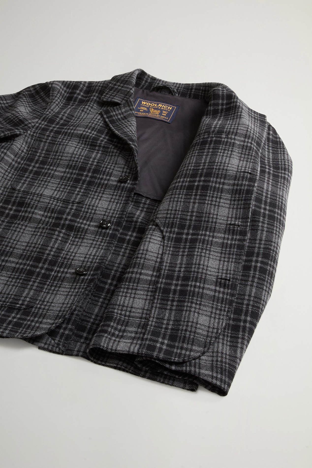WOOL BLEND FLANNEL BLAZER Gray photo 8 | Woolrich