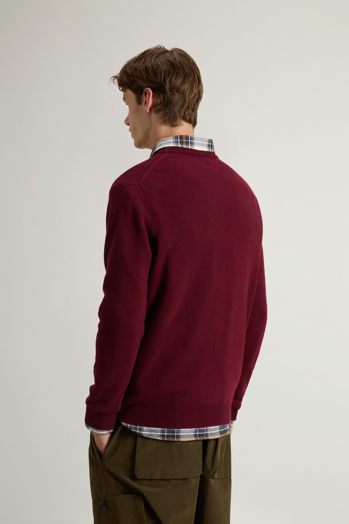 Pure Wool Crewneck Sweater Burgundy photo 3 | Woolrich