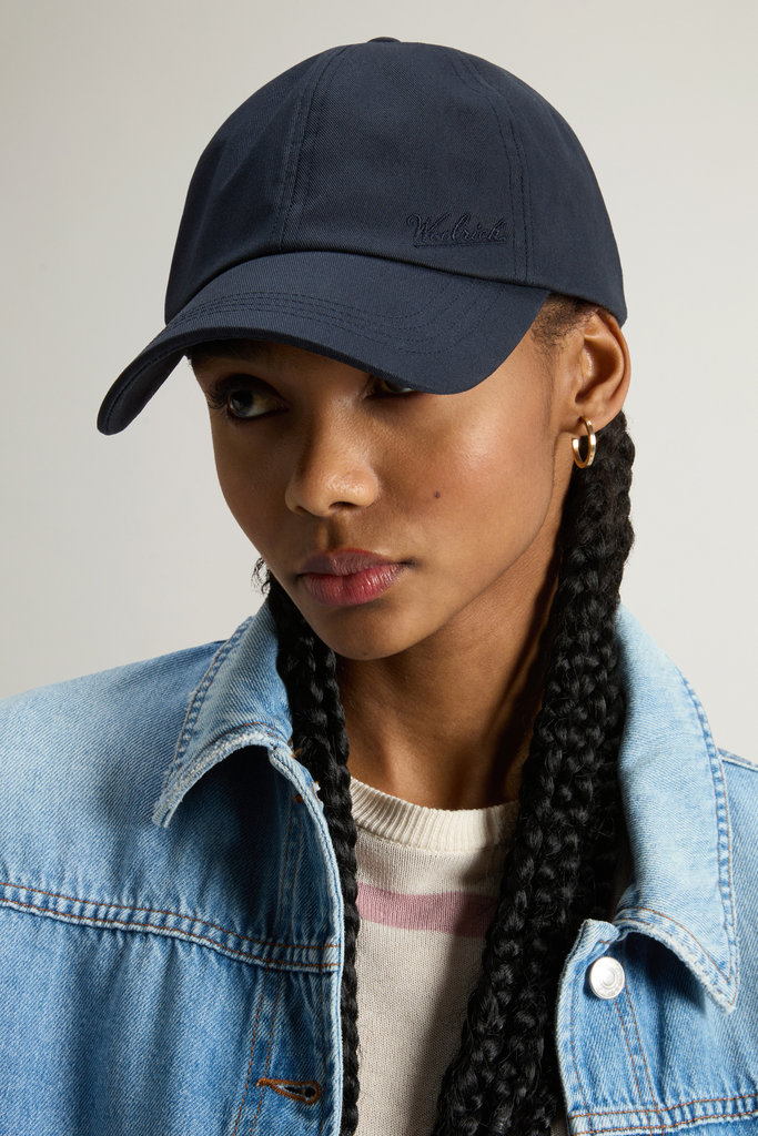 Cotton Twill Cap with Embroidered Logo Blue photo 5 | Woolrich