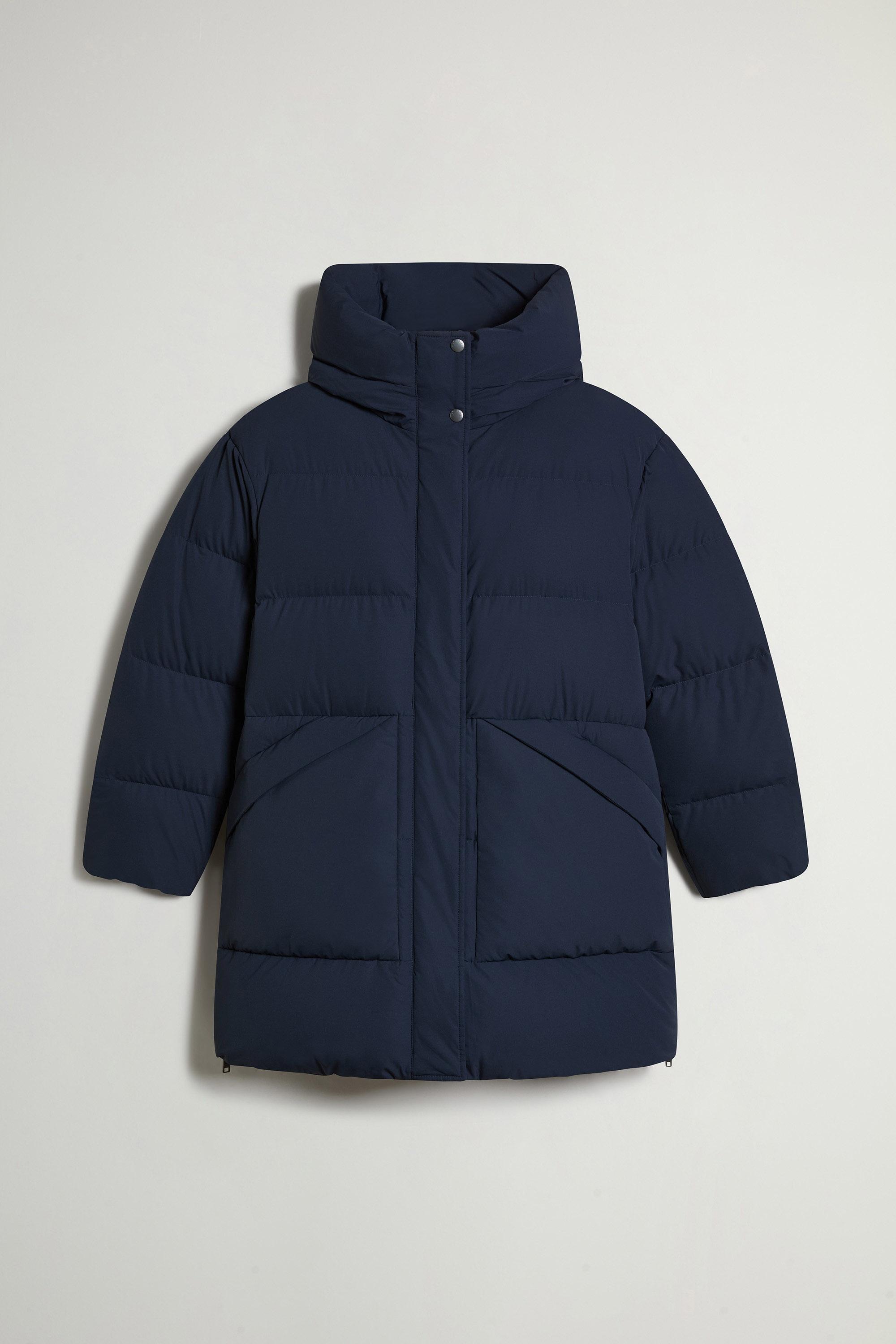 Quilted Madison Parka in Matte Stretch Nylon Blue photo 5 | Woolrich