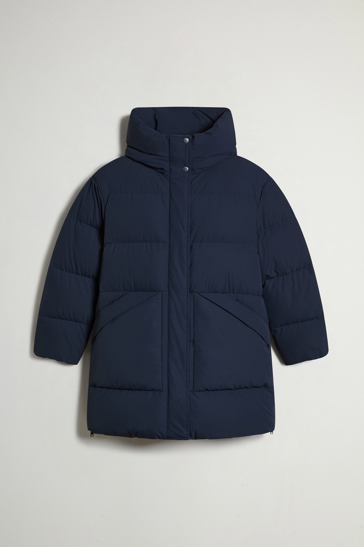 Quilted Madison Parka in Matte Stretch Nylon Blue photo 5 | Woolrich