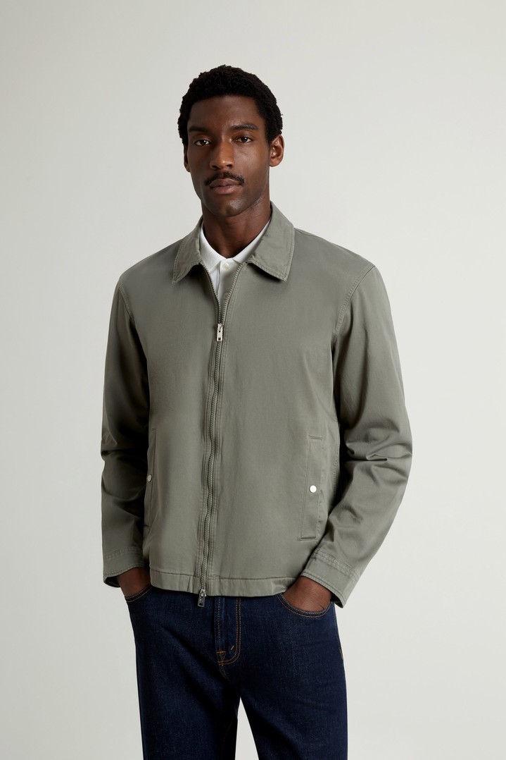 Garment-Dyed Timber Overshirt in Cotton Twill Green photo 1 | Woolrich