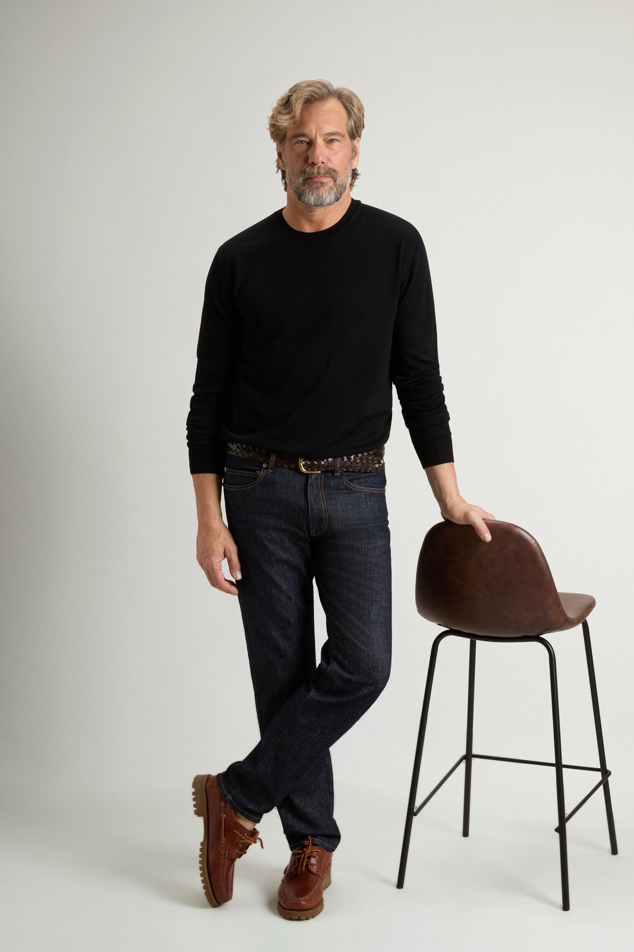 Maglione girocollo in pura lana vergine Merino Nero photo 2 | Woolrich