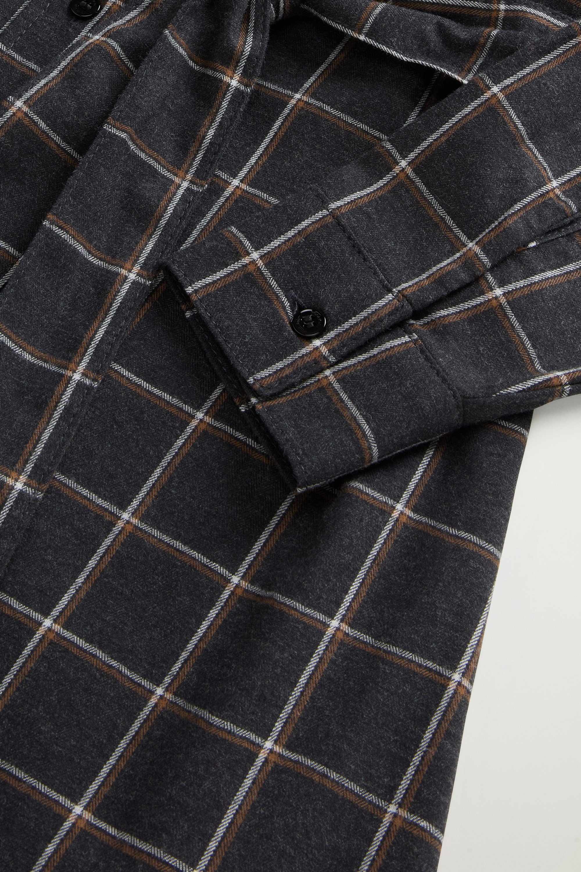 Checked Shirt Dress in Pure Cotton Flannel Gray photo 7 | Woolrich