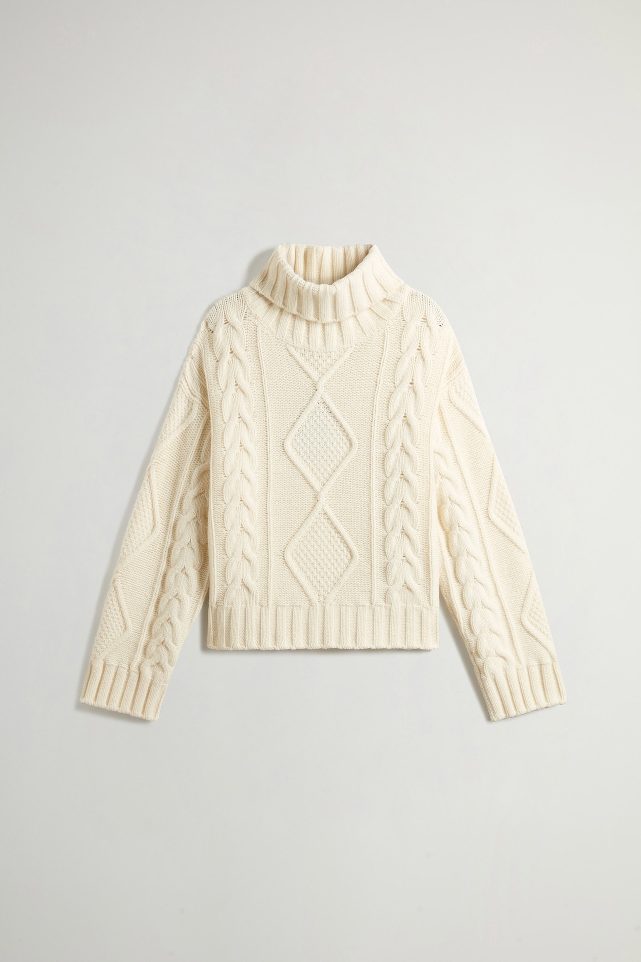 3GG ARAN TURTLENECK White photo 5 | Woolrich