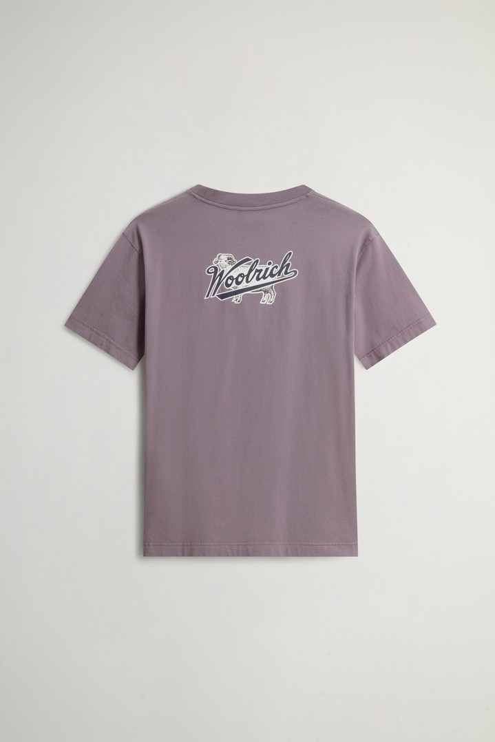 COTTON GRAPHIC T-SHIRT Purple photo 6 | Woolrich