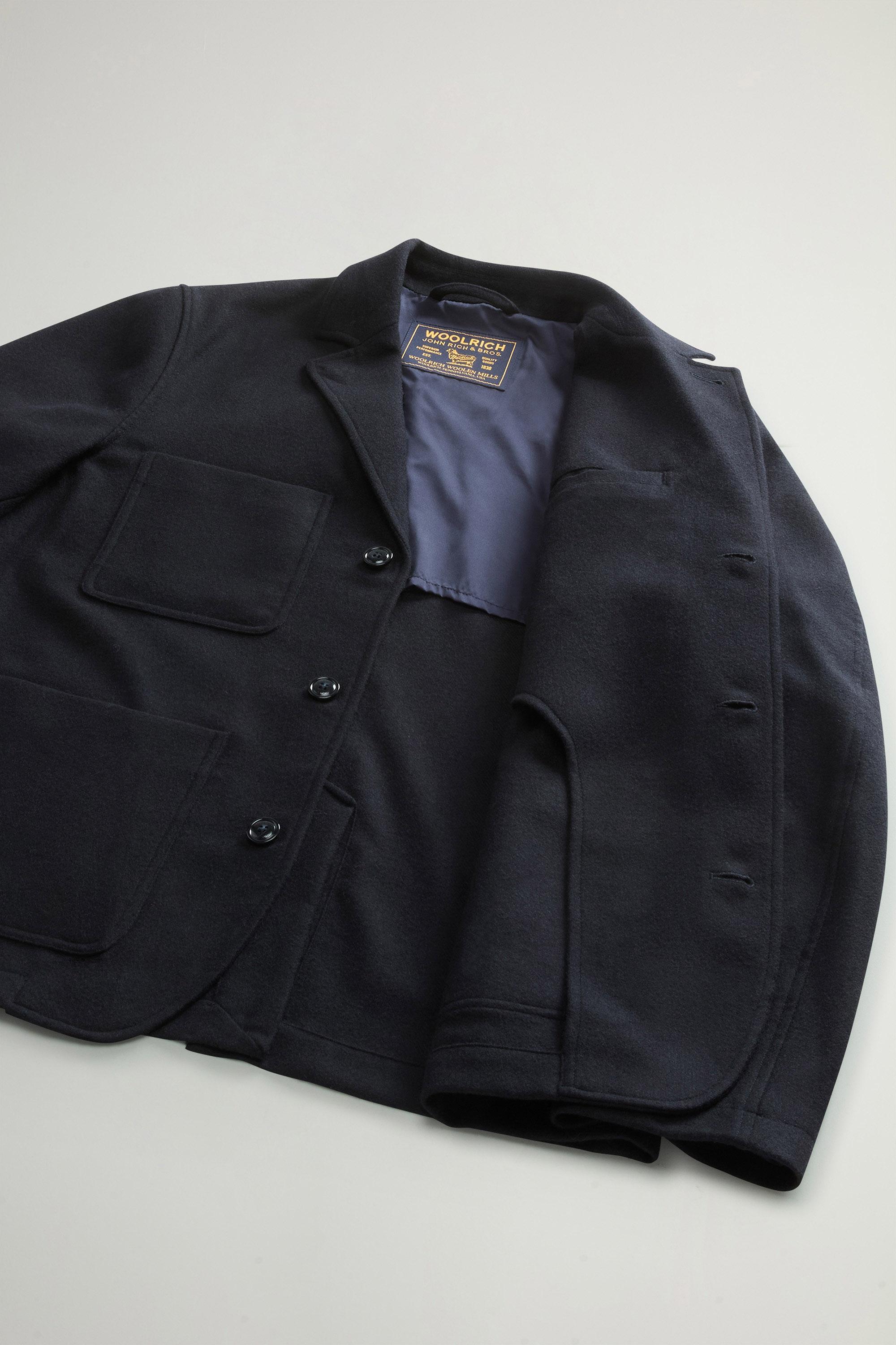 Checked Blazer in Recycled Italian Wool-Blend Flannel Blue photo 8 | Woolrich