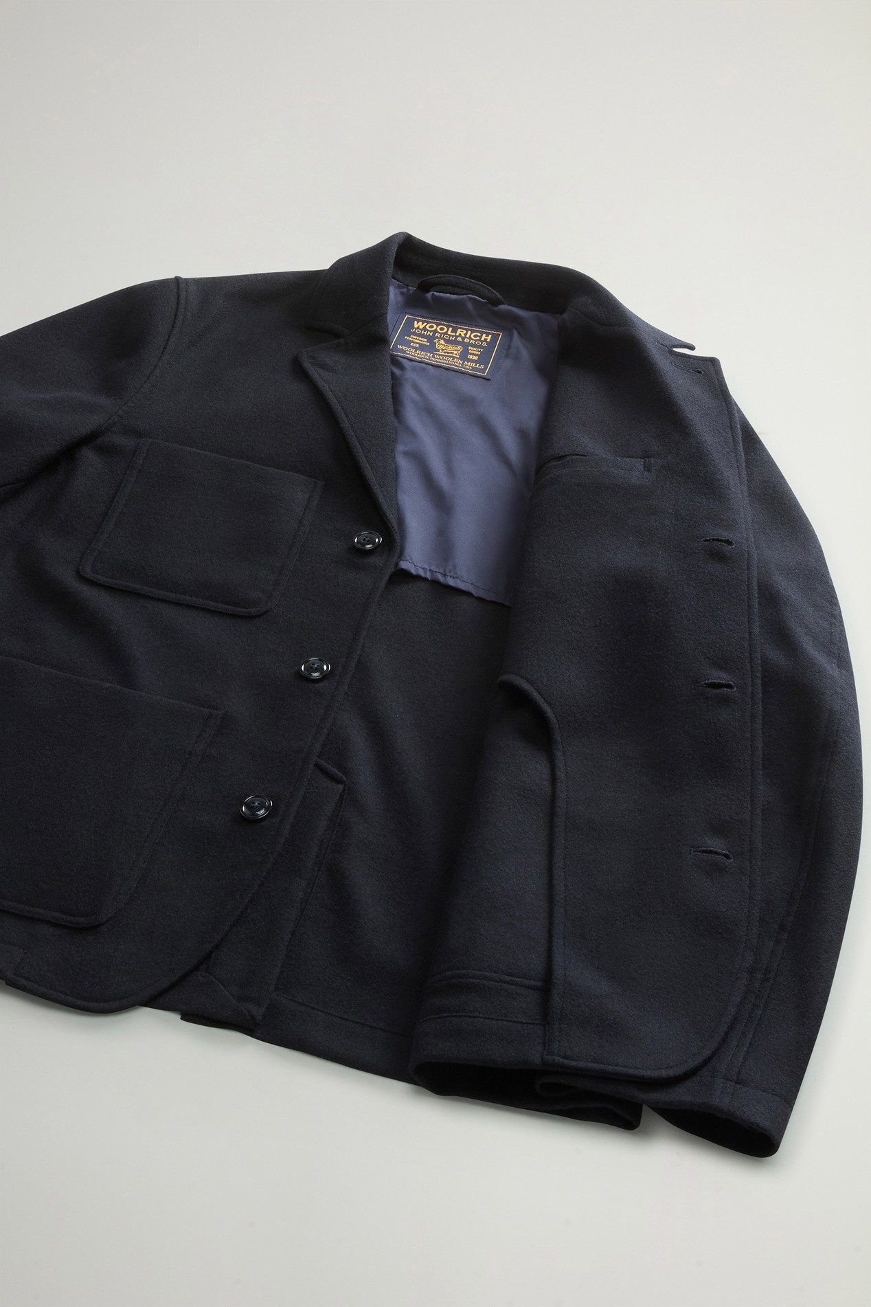 Checked Blazer in Recycled Italian Wool-Blend Flannel Blue photo 8 | Woolrich