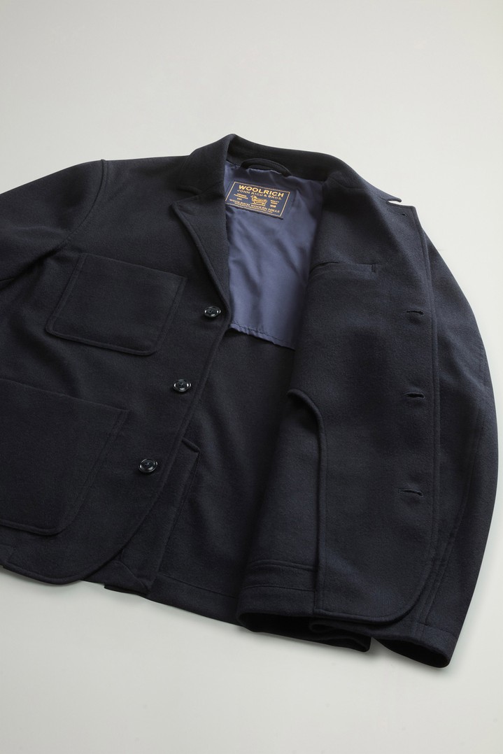 Checked Blazer in Recycled Italian Wool-Blend Flannel Blue photo 8 | Woolrich