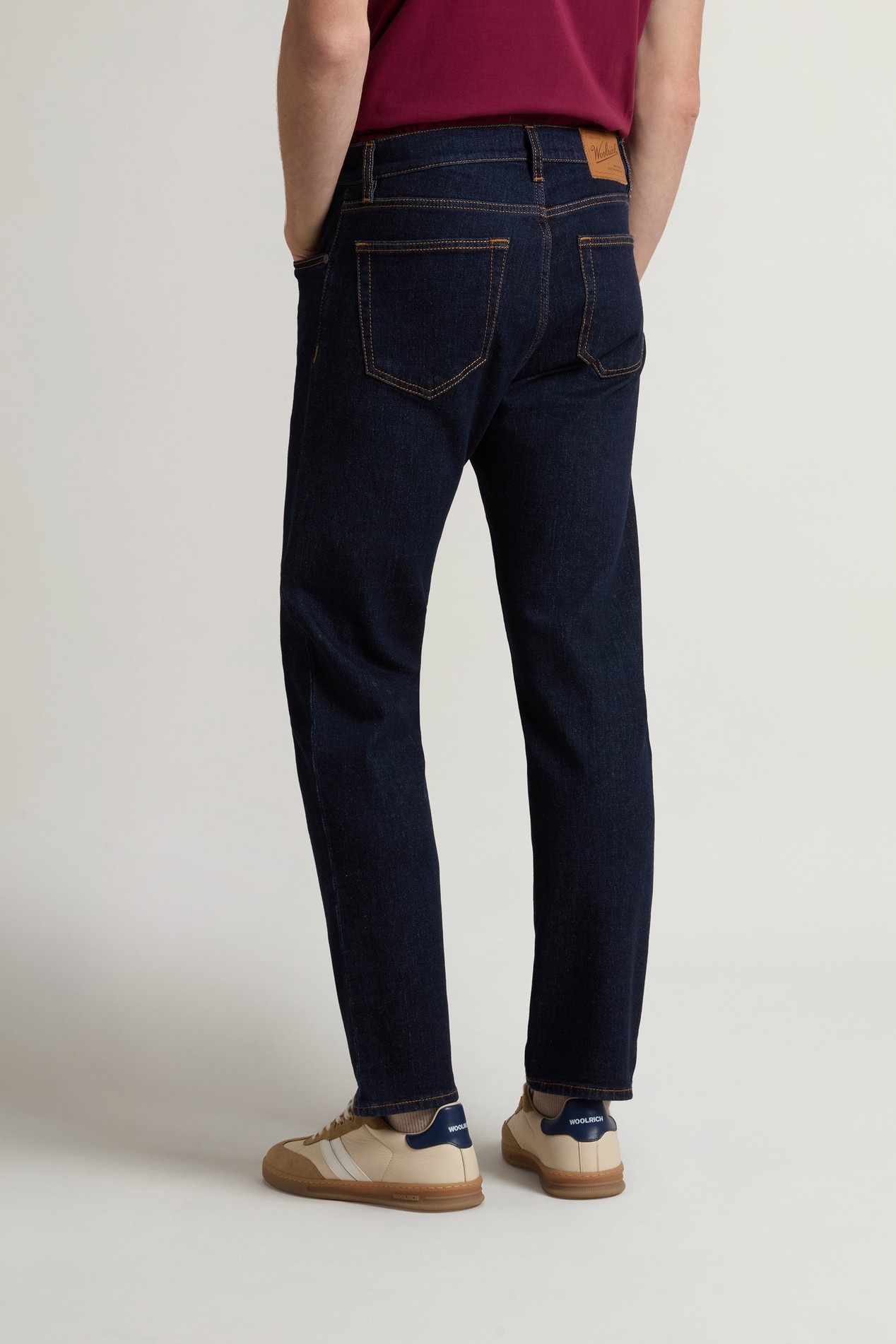 Five-Pocket Jeans in Stretch Cotton Denim Blue photo 2 | Woolrich