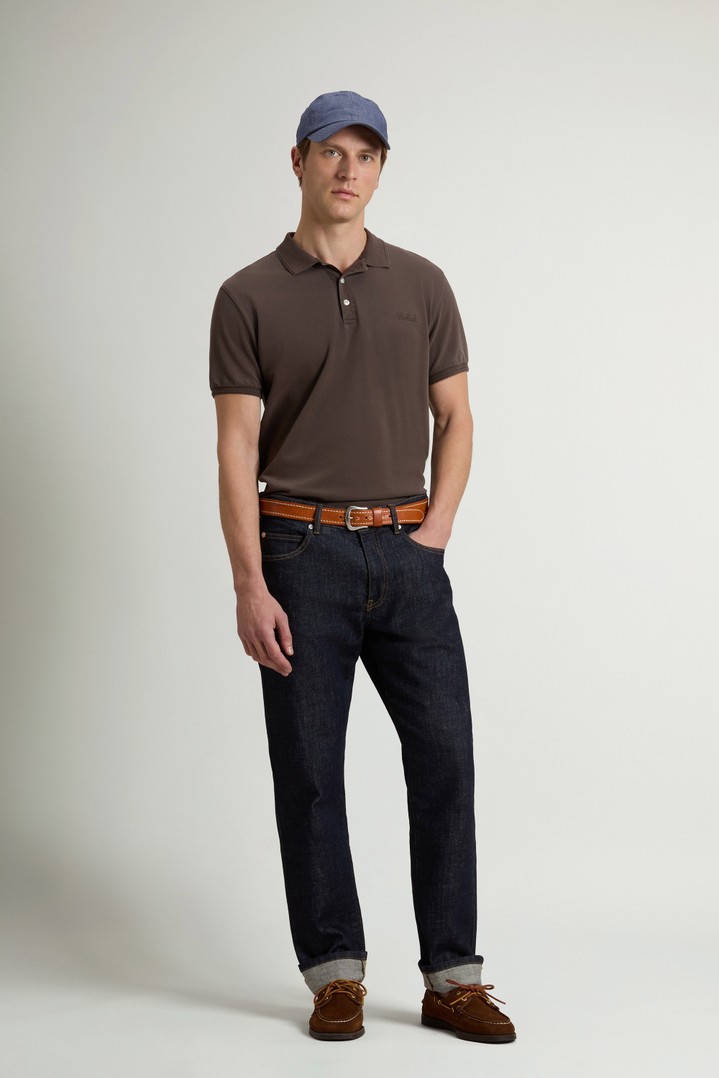 Mackinack Polo teint en pièce en sergé de coton stretch Marron photo 2 | Woolrich