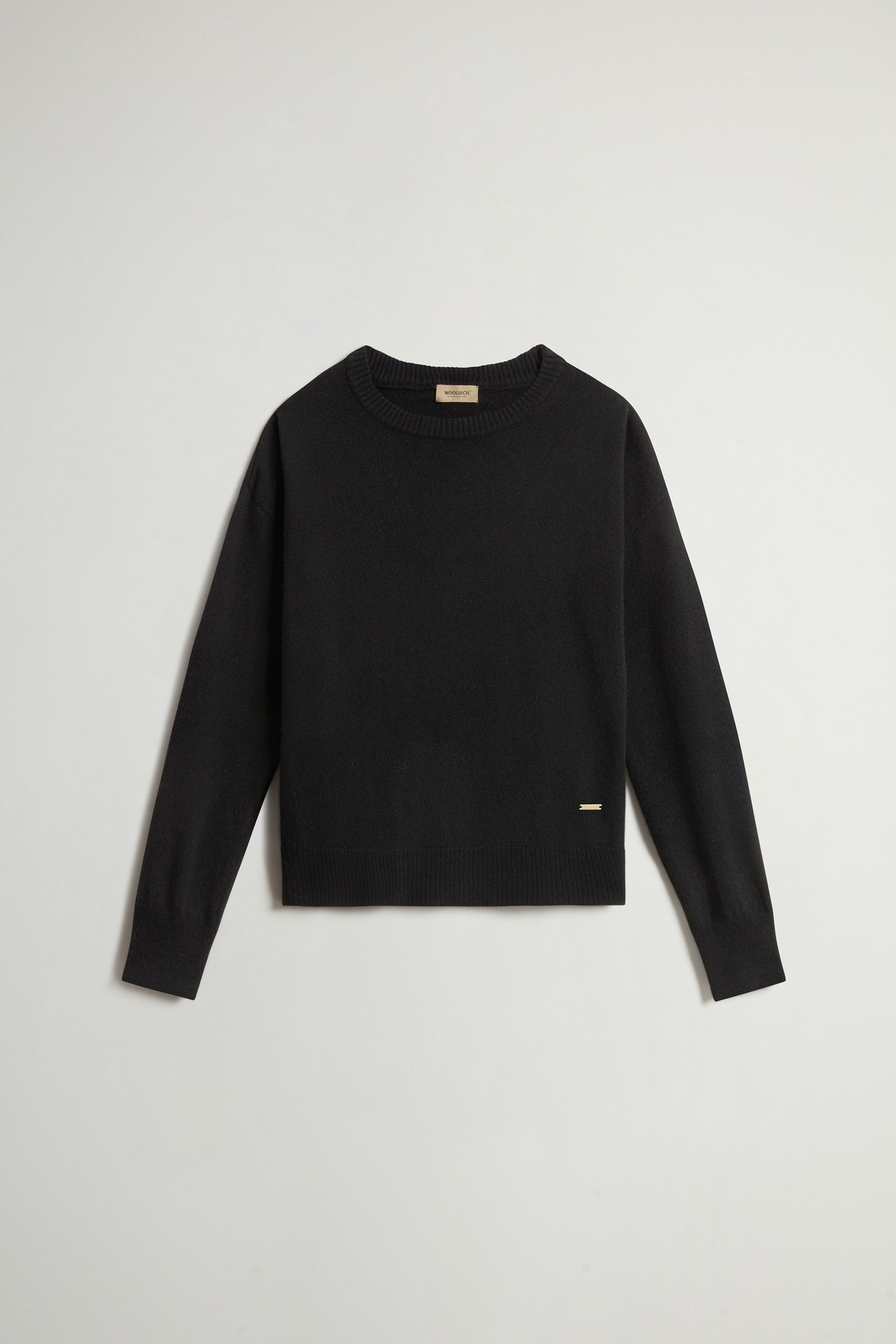 Jersey de cuello redondo en mezcla de lana virgen y cashmere Negro photo 5 | Woolrich