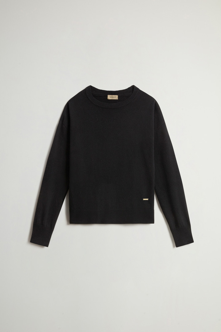 Jersey de cuello redondo en mezcla de lana virgen y cashmere Negro photo 5 | Woolrich