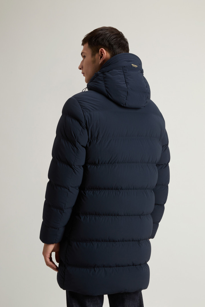 MATT STRETCH LONG PUFFER Blue photo 3 | Woolrich