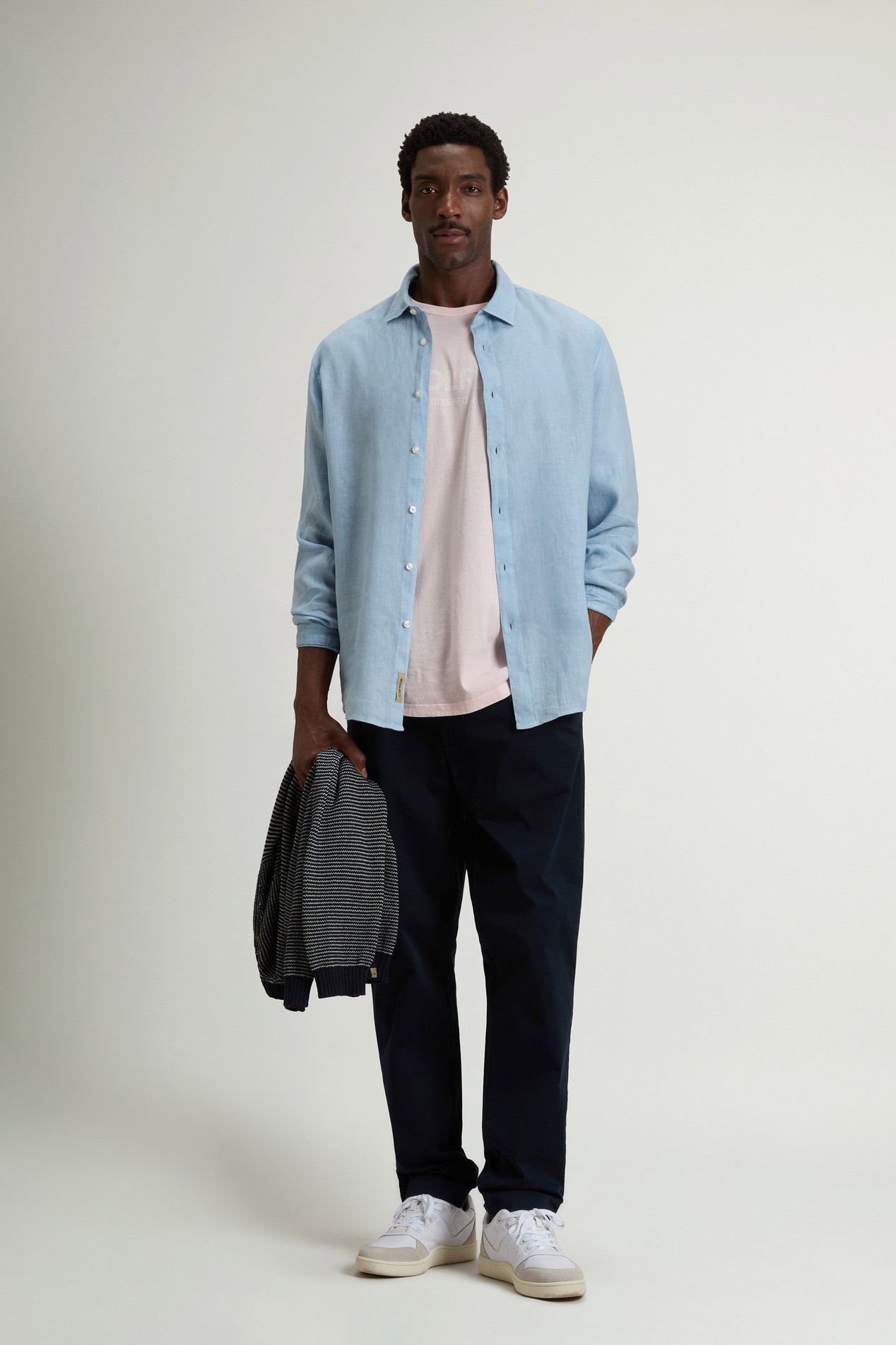 LINEN SHIRT Blue photo 2 | Woolrich