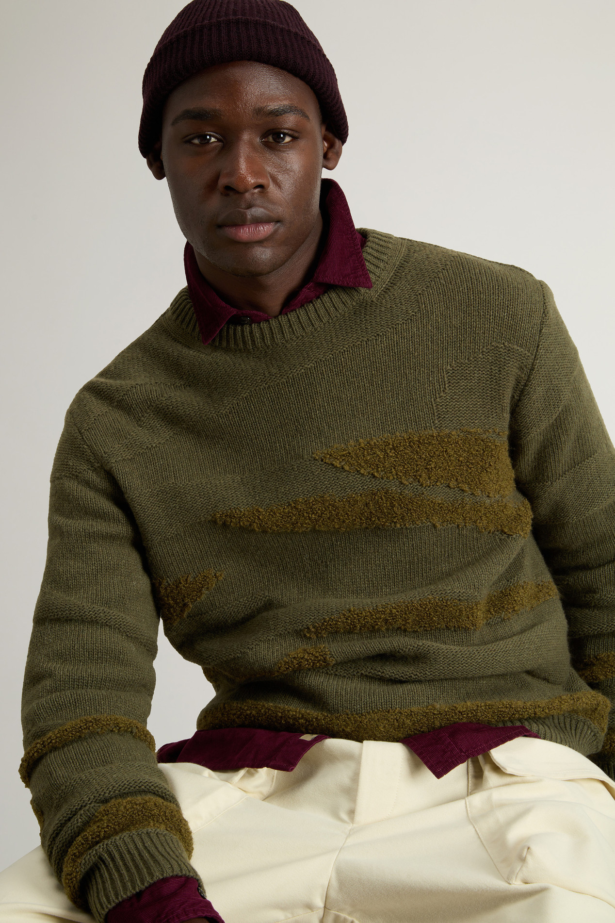 Wool-Blend Crewneck Sweater Green photo 4 | Woolrich