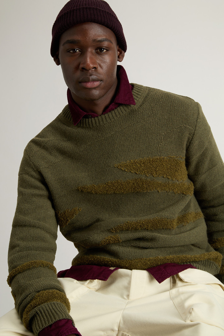 Wool-Blend Crewneck Sweater Green photo 4 | Woolrich