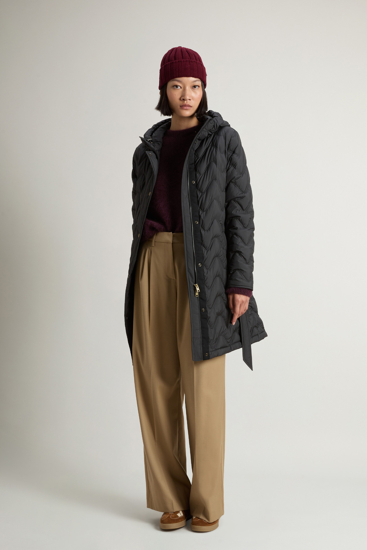 Quilted Microfiber Heritage Parka Black photo 2 | Woolrich