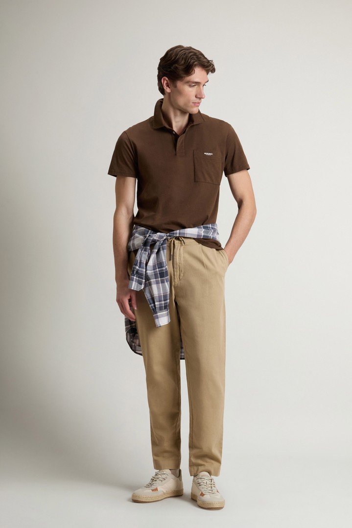 SLUB LOGO POLO Marron photo 2 | Woolrich