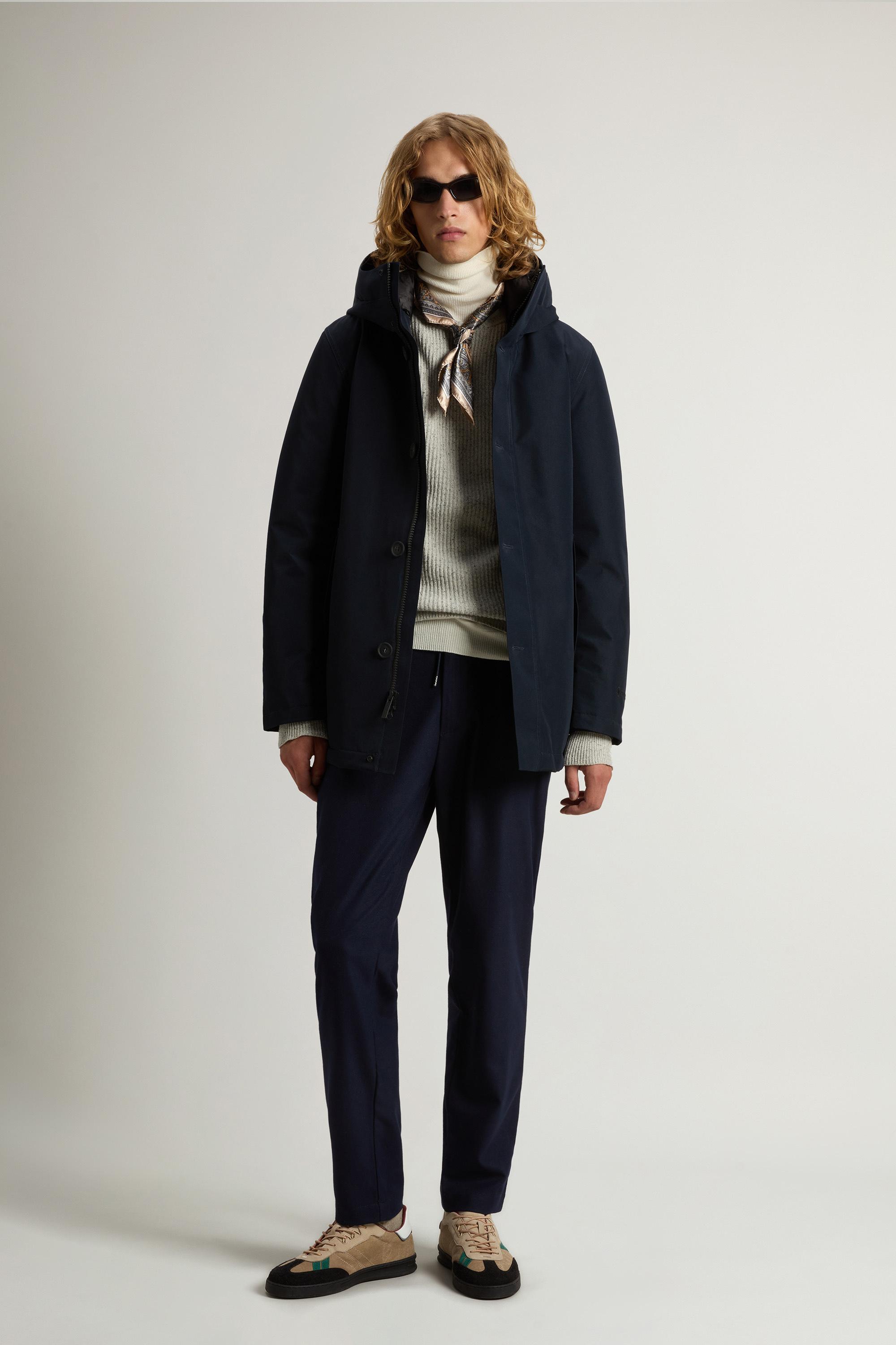 Waterproof Parka in Recycled Two-Layered GORE-TEX Fabric Blue photo 1 | Woolrich