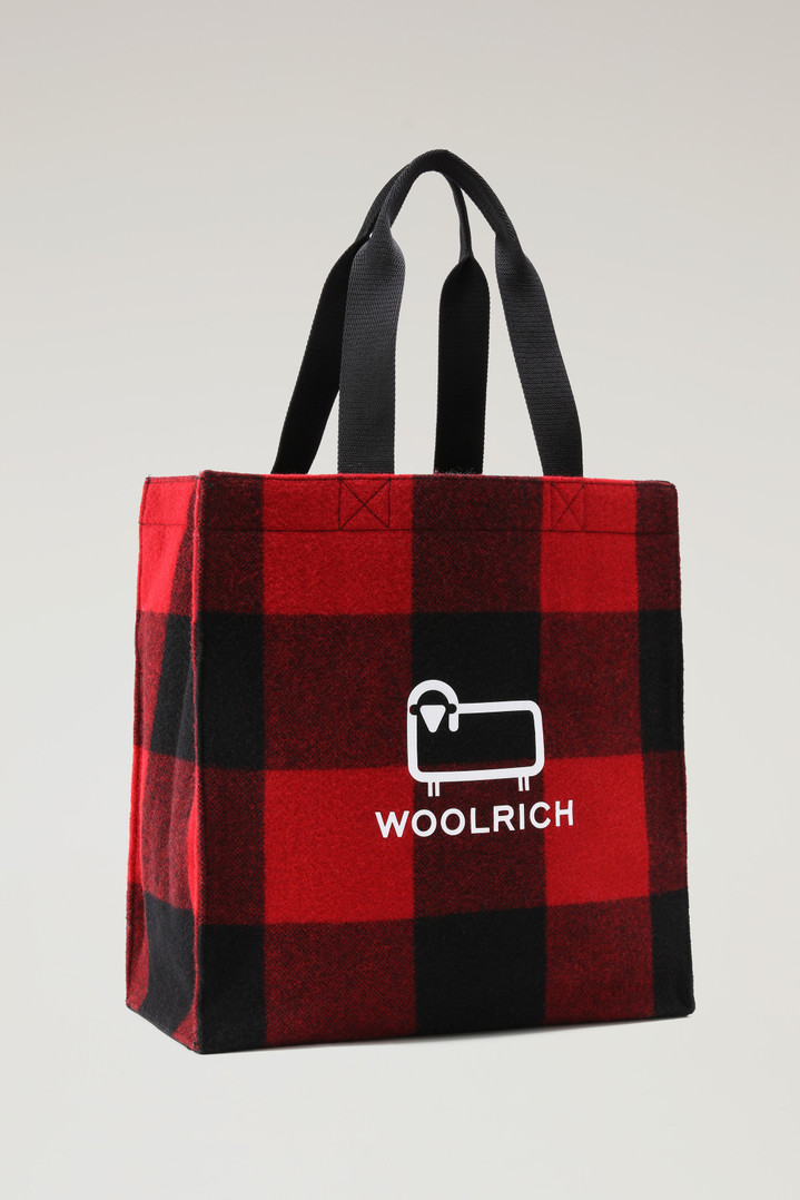 Buffalo Check American Wool Tote Red photo 2 | Woolrich