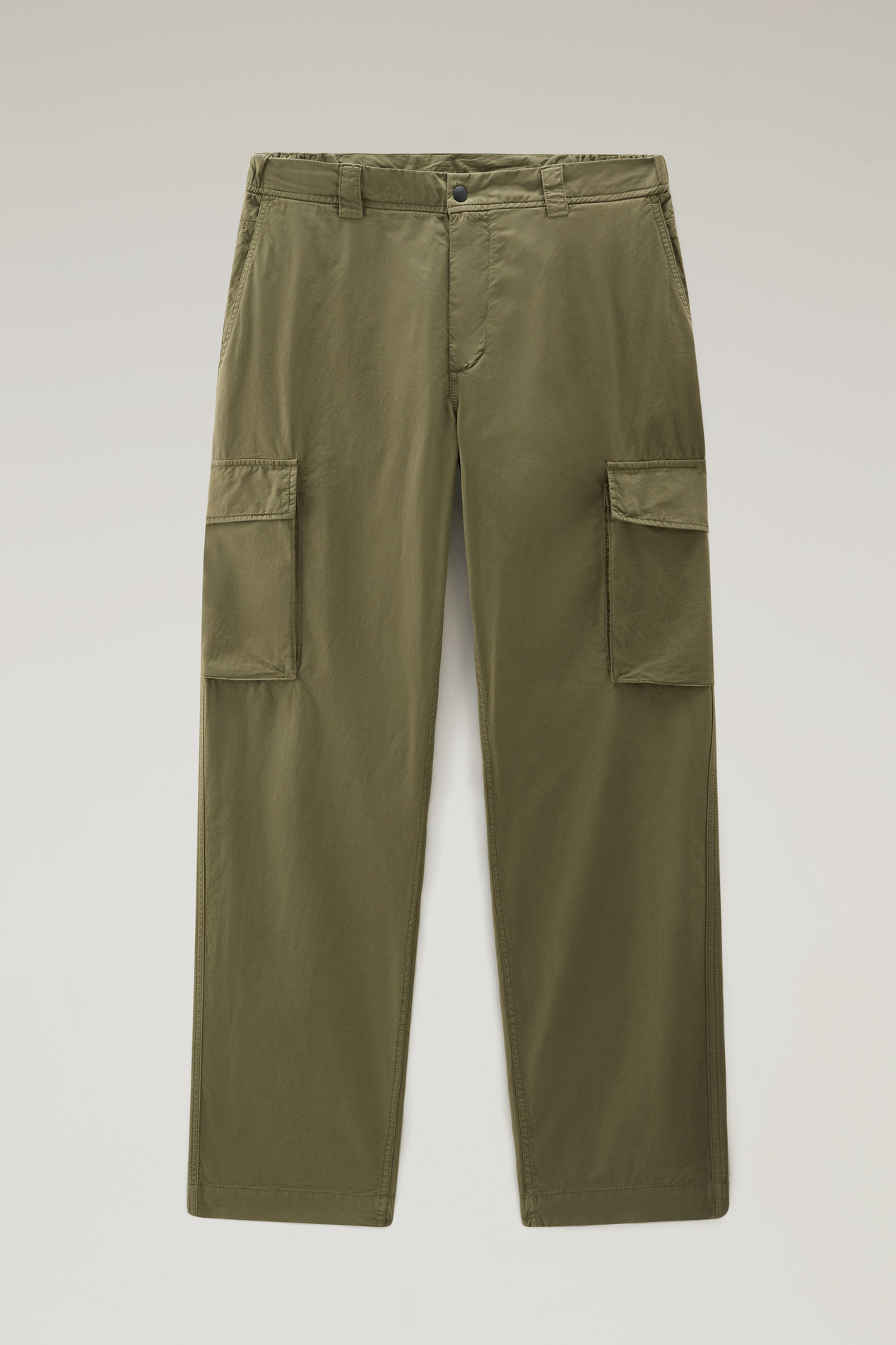 Cargo Pants in Pure Cotton Gabardine Green photo 1 | Woolrich