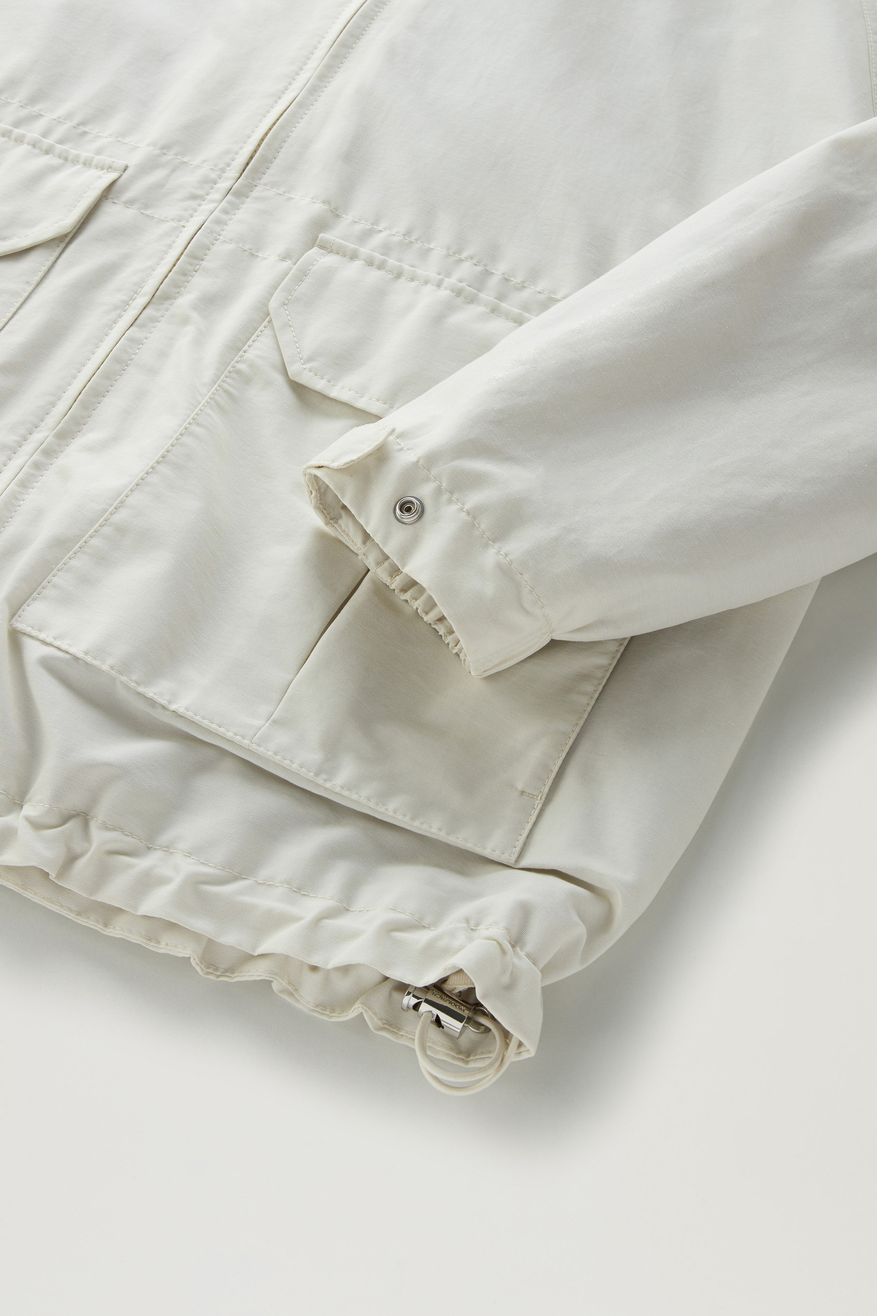 Cruiser Jacket in Ramar Cloth with Hood White photo 4 | Woolrich