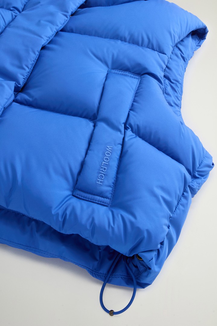Quilted Vest in Microfiber with Stand-Up Collar Blue photo 3 | Woolrich