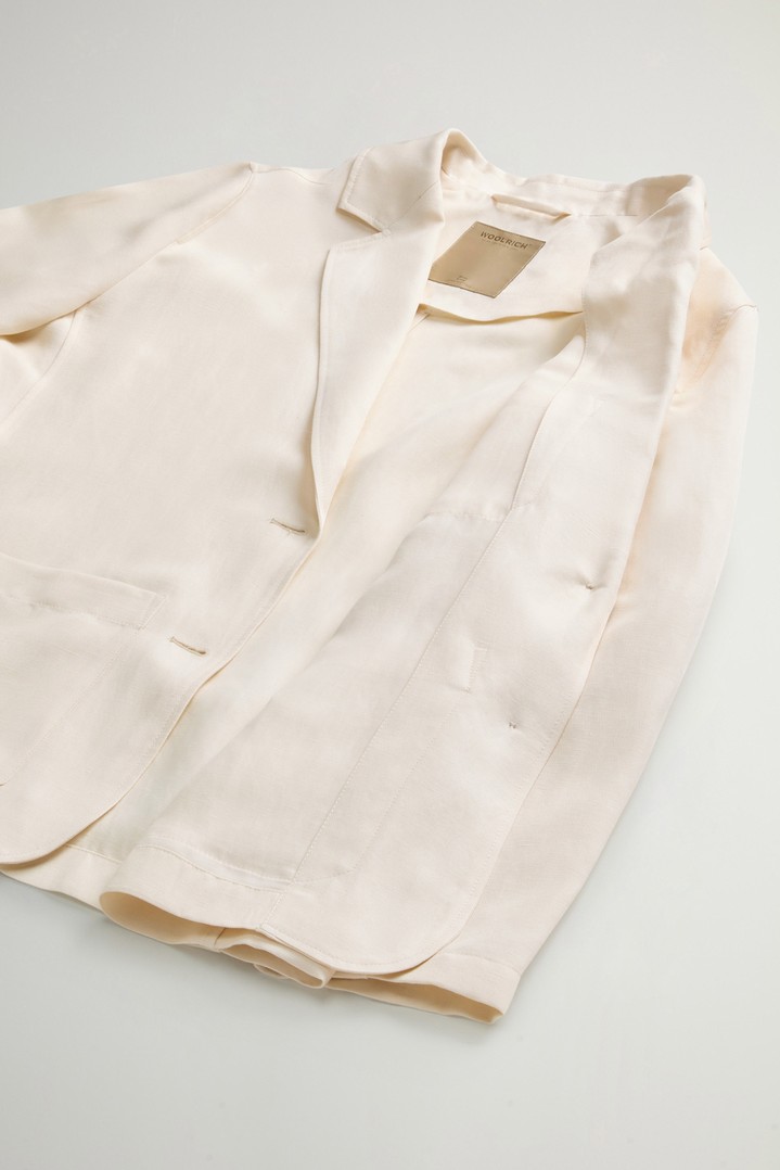 LYOCELL LINEN BLAZER White photo 8 | Woolrich