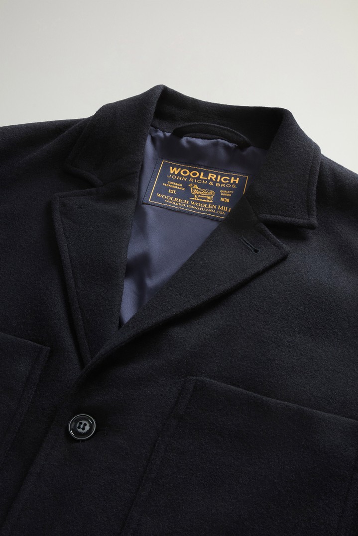 Checked Blazer in Recycled Italian Wool-Blend Flannel Blue photo 6 | Woolrich