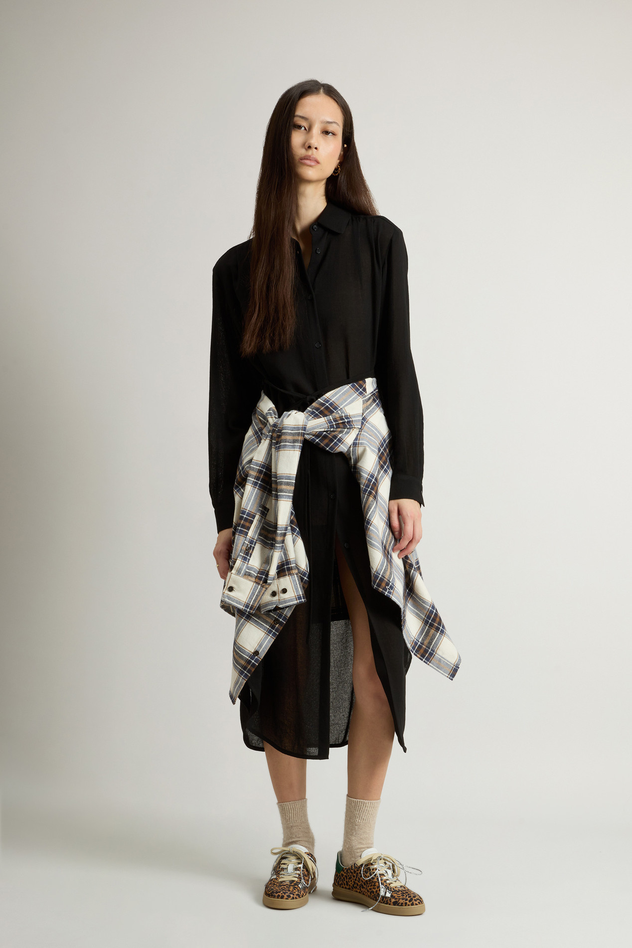 Dress in Italian Brushed Fabric Black photo 2 | Woolrich