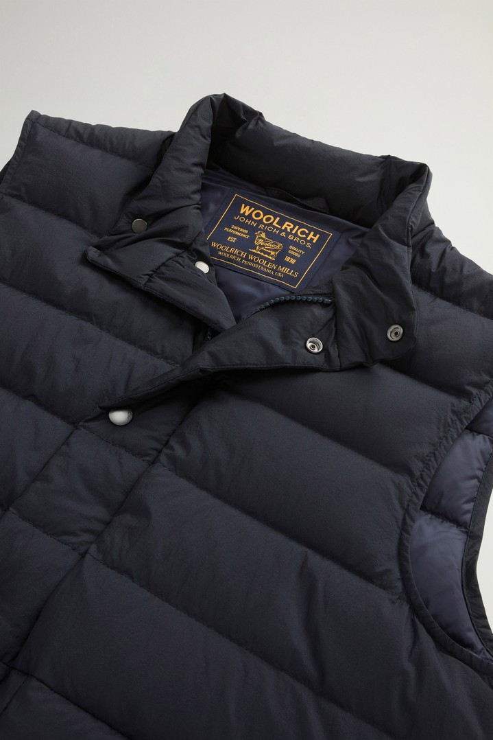Bering Quilted Vest in Crinkle Nylon Blue photo 2 | Woolrich