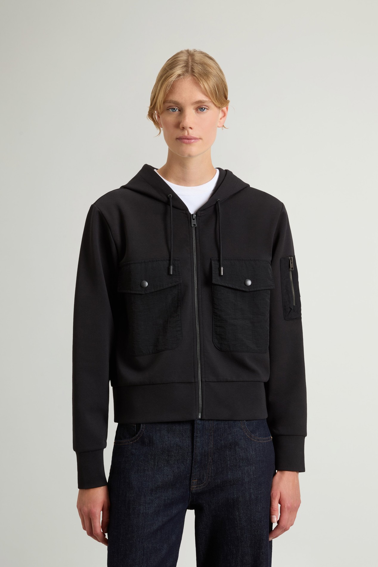 INTERLOCK TRACK SWEATSHIRT Black photo 1 | Woolrich