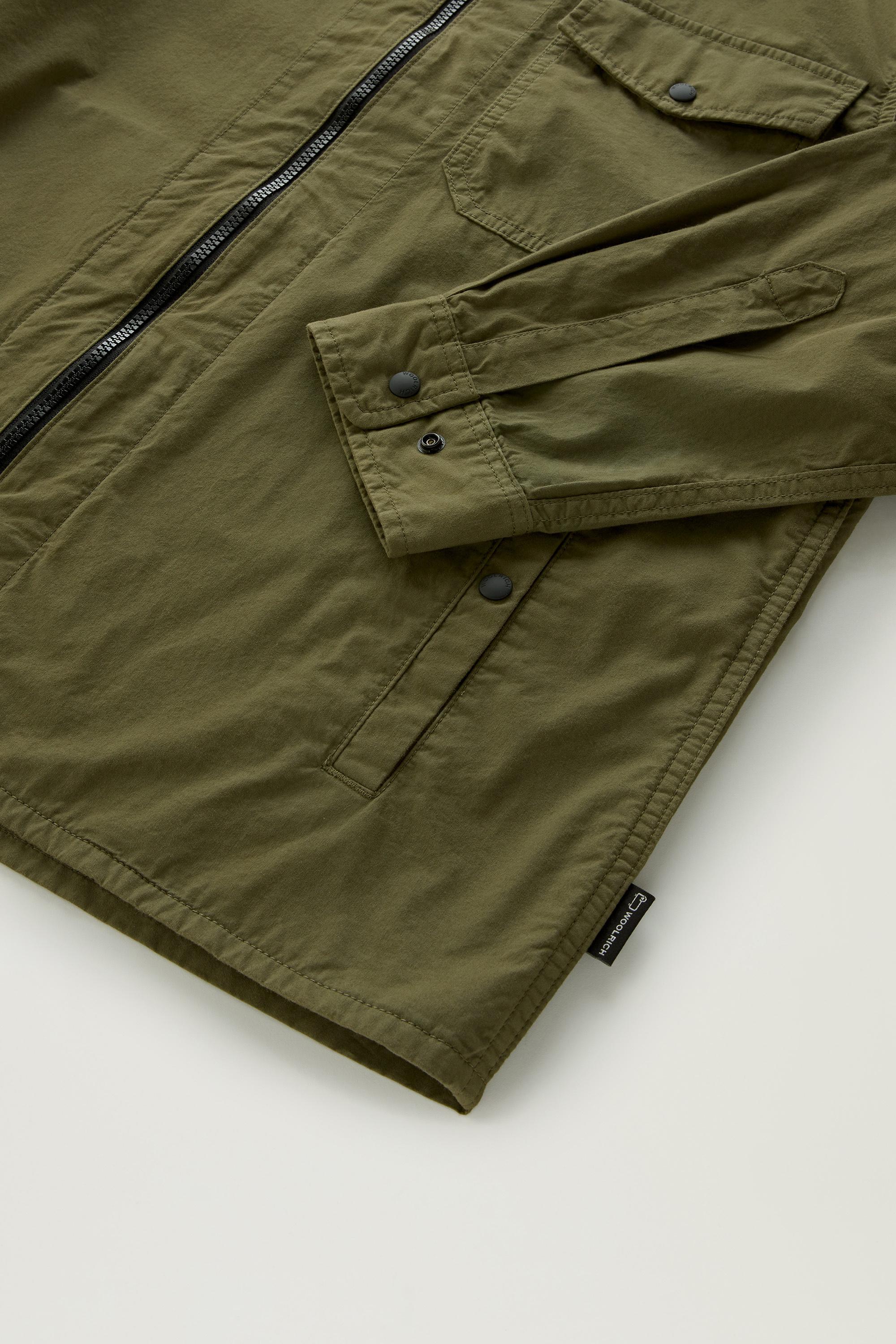 Garment-Dyed Overshirt in Pure Cotton Green photo 5 | Woolrich