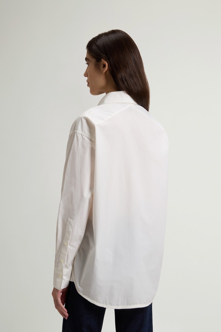 COTTON POPLIN BOYFRIEND SHIRT White photo 3 | Woolrich