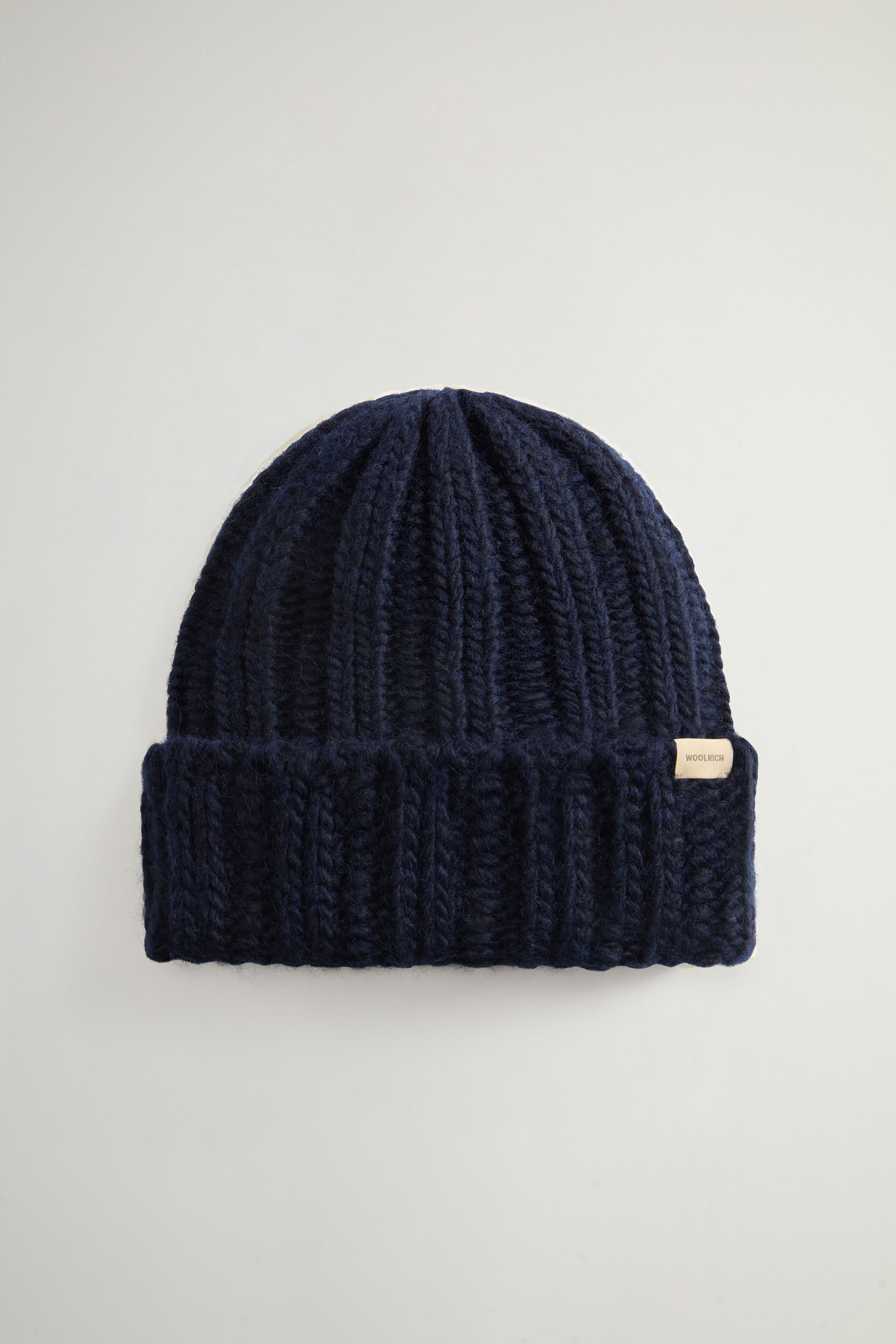 Ribbed beanie in wool and alpaca blend Blue photo 1 | Woolrich