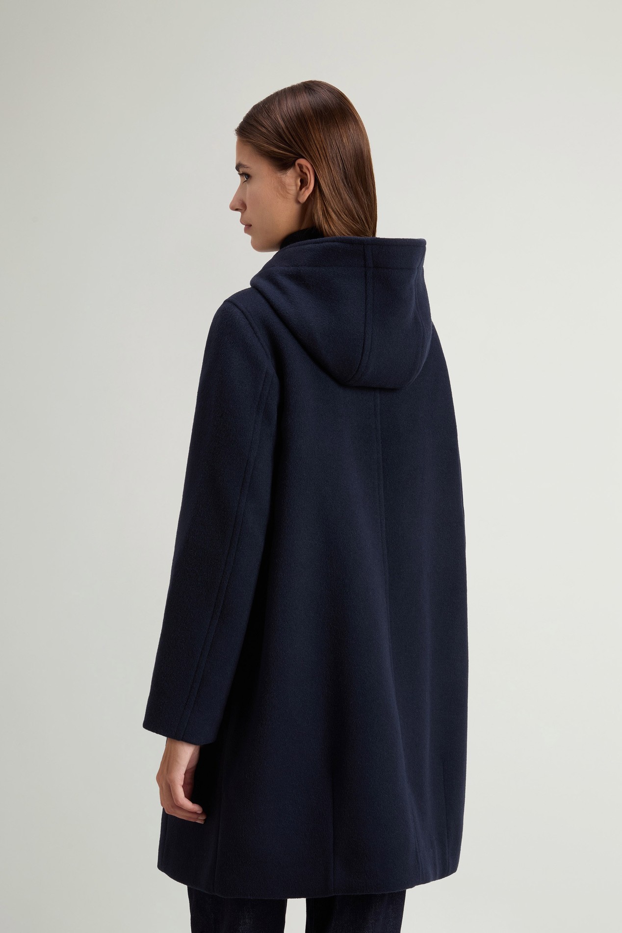 Parka aus Melton-Wollmischung mit Kapuze Blau photo 3 | Woolrich