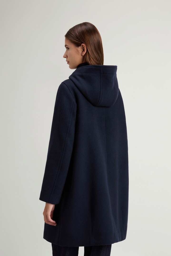 Parka aus Melton-Wollmischung mit Kapuze Blau photo 3 | Woolrich