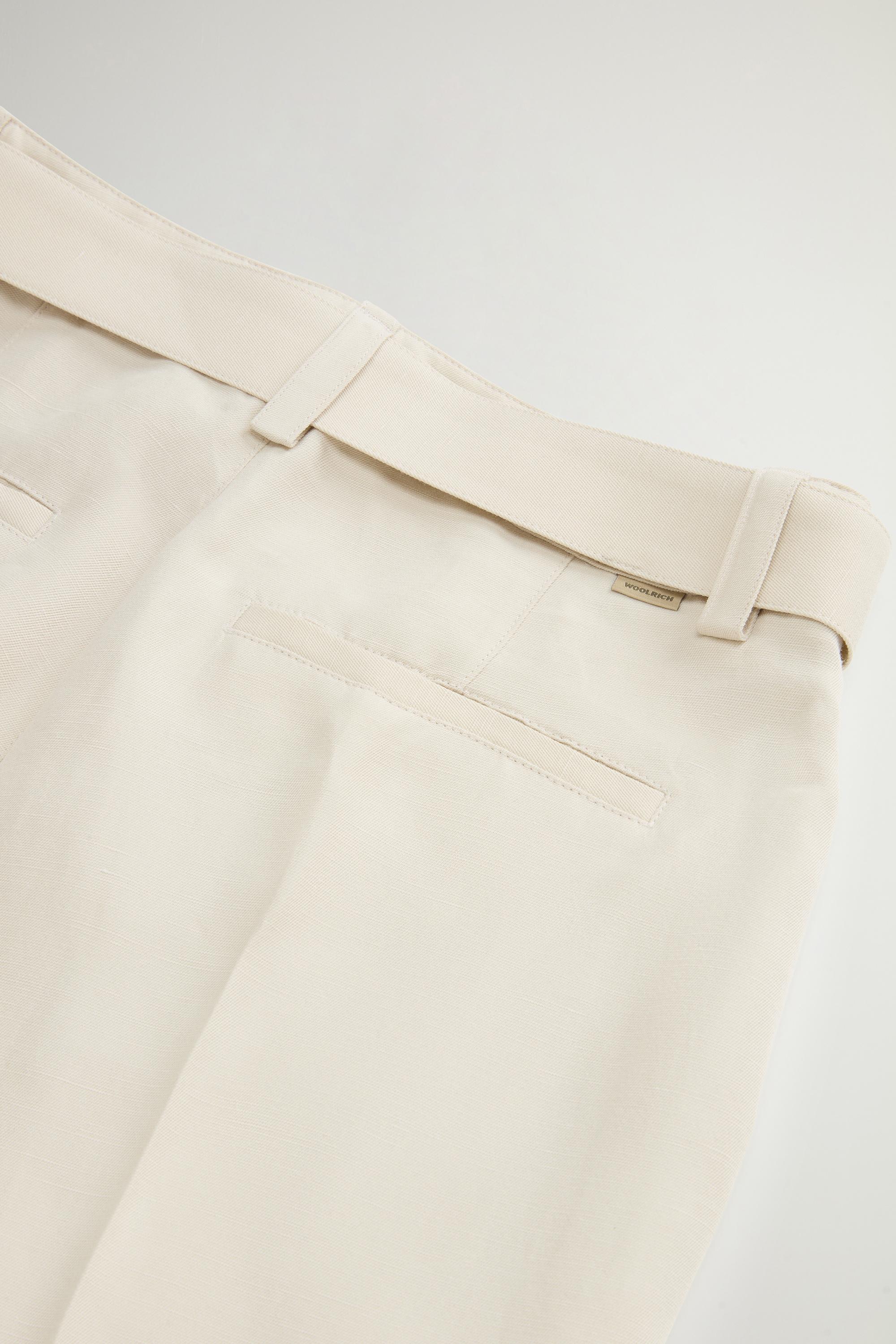 Garment-Dyed Linen-Blend Pants Beige photo 4 | Woolrich