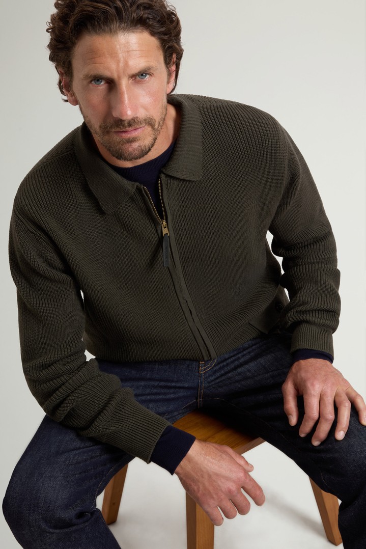 FINE MERINOS OVERSHIRT GG13 Groen photo 4 | Woolrich
