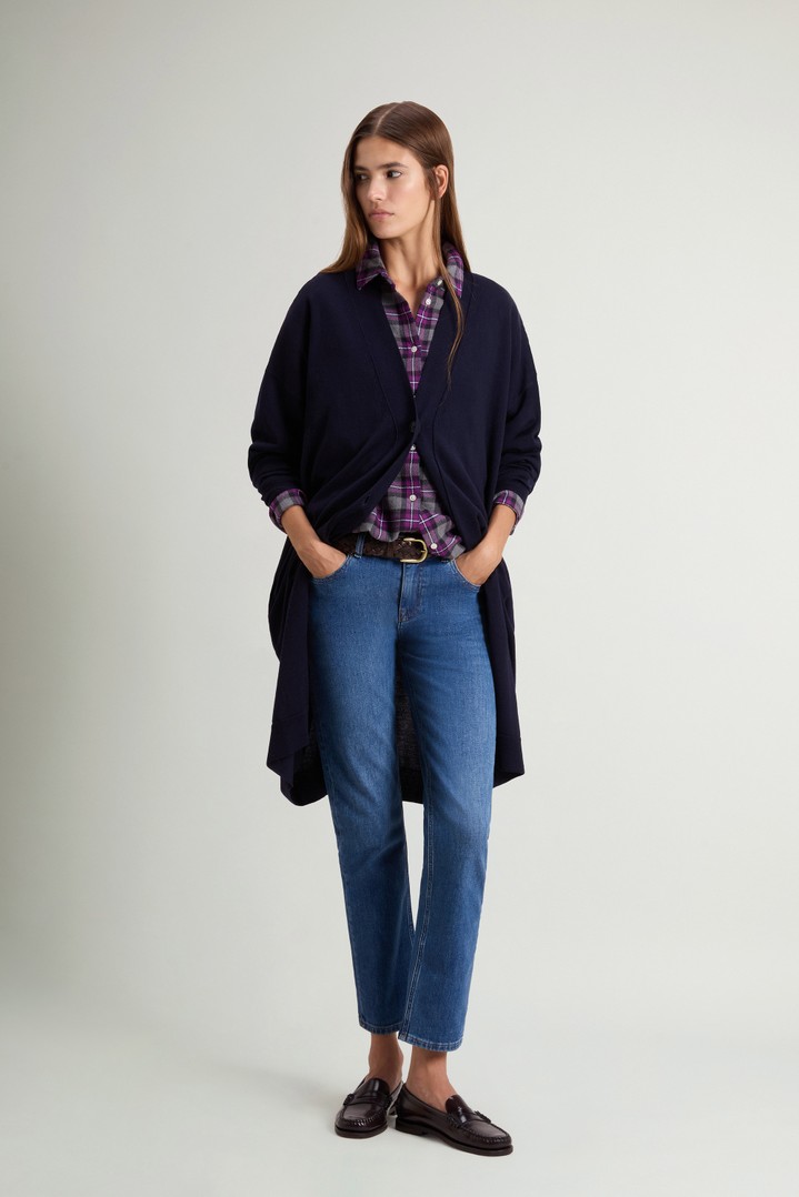 Long Cardigan in Pure Merino Virgin Wool Blue photo 2 | Woolrich