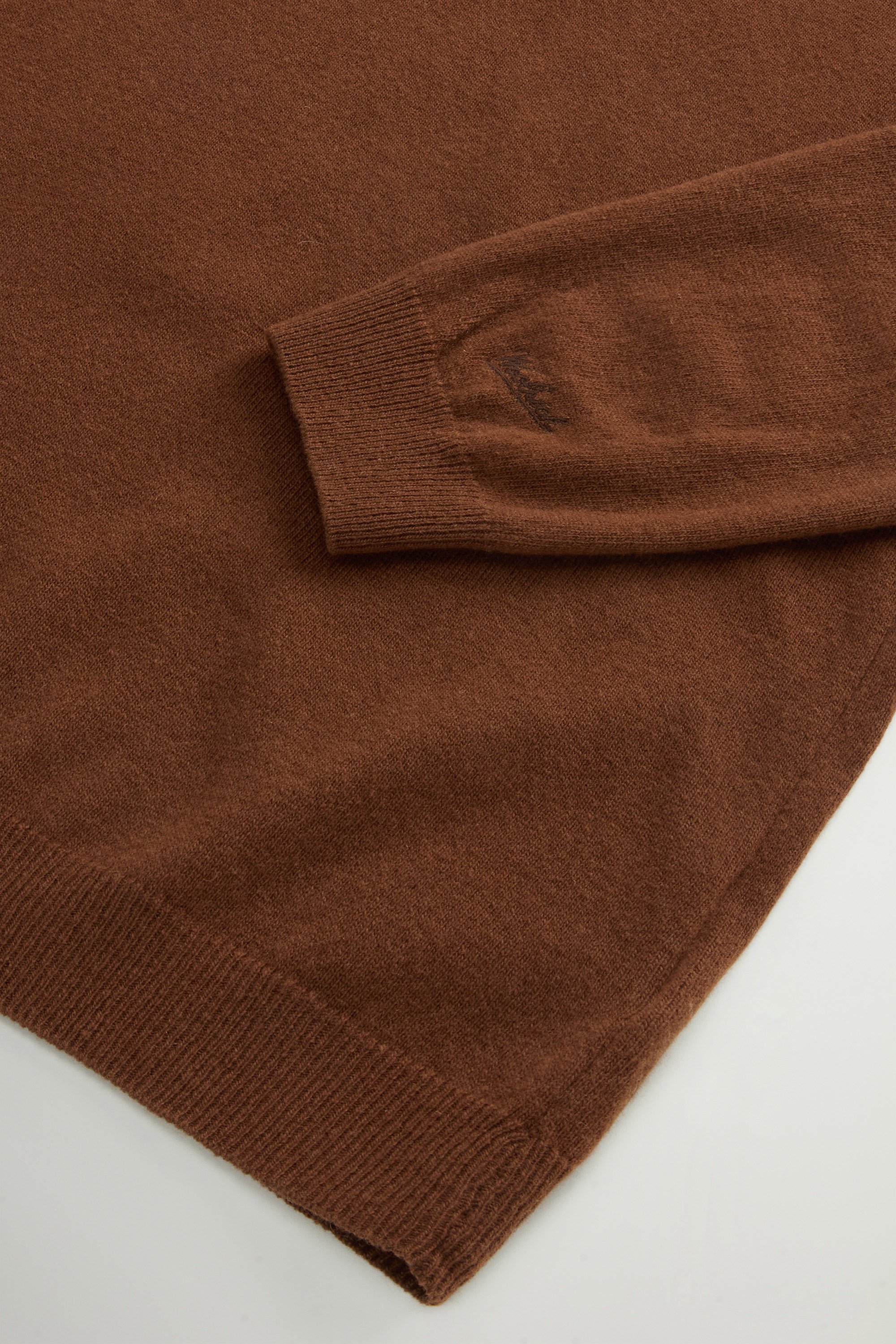 Pullover aus reiner Schurwolle mit Rundhalsausschnitt Braun photo 6 | Woolrich